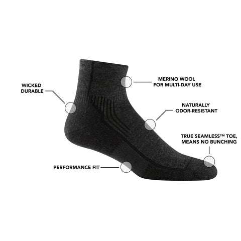 Men's Hiker Quarter Midweight Hiking Socks